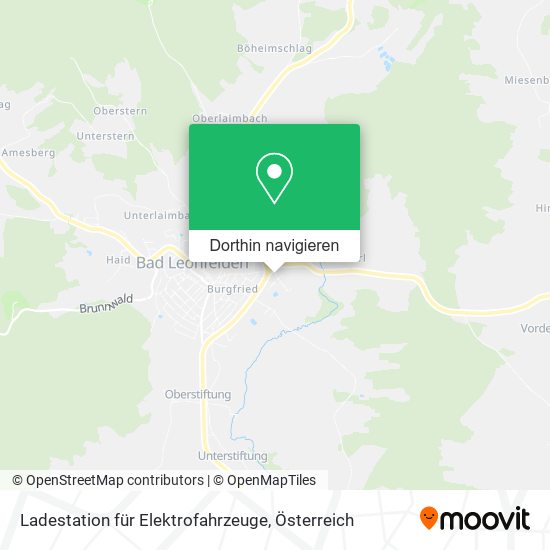 Ladestation für Elektrofahrzeuge Karte