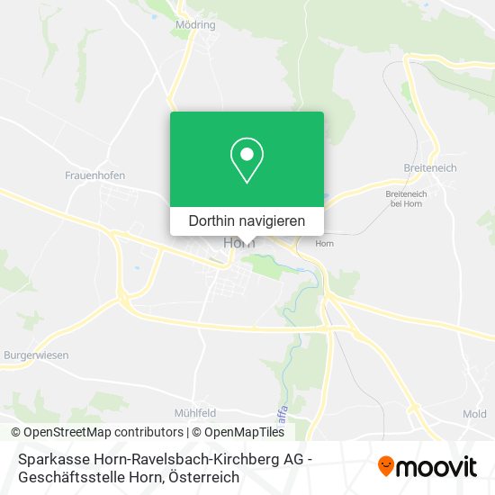 Sparkasse Horn-Ravelsbach-Kirchberg AG - Geschäftsstelle Horn Karte
