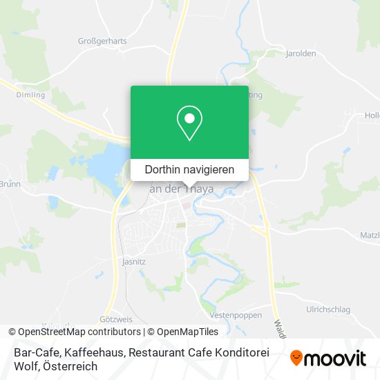 Bar-Cafe, Kaffeehaus, Restaurant Cafe Konditorei Wolf Karte