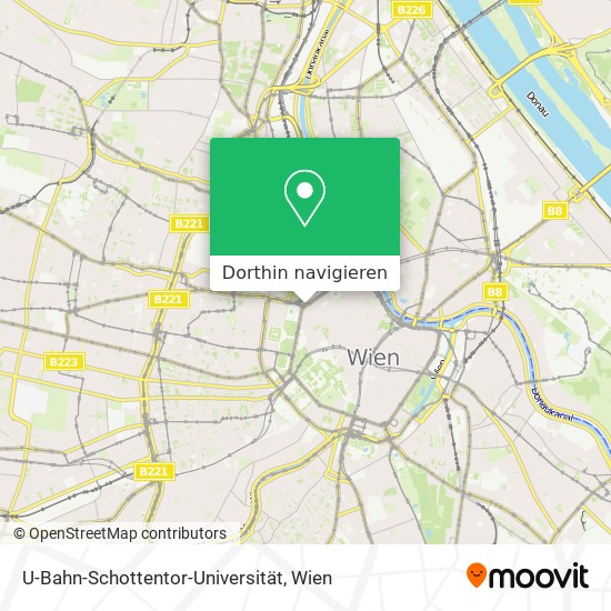 U-Bahn-Schottentor-Universität Karte