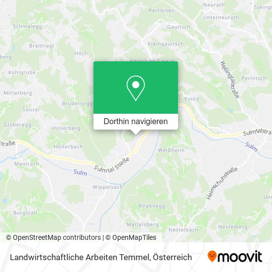 Landwirtschaftliche Arbeiten Temmel Karte