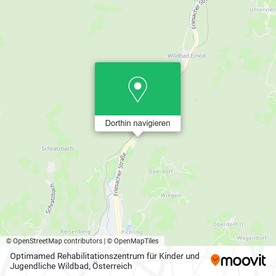 Optimamed Rehabilitationszentrum für Kinder und Jugendliche Wildbad Karte