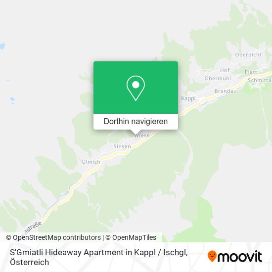 S'Gmiatli Hideaway Apartment in Kappl / Ischgl Karte