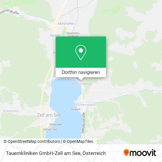 Tauernkliniken GmbH-Zell am See Karte