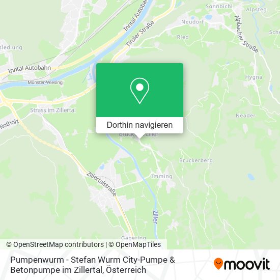 Pumpenwurm - Stefan Wurm City-Pumpe & Betonpumpe im Zillertal Karte