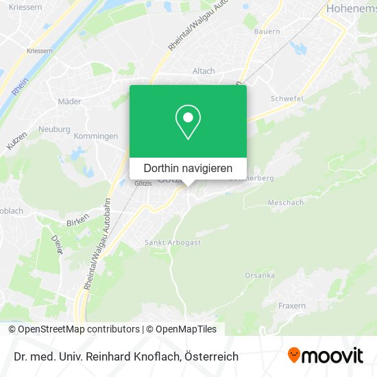 Dr. med. Univ. Reinhard Knoflach Karte