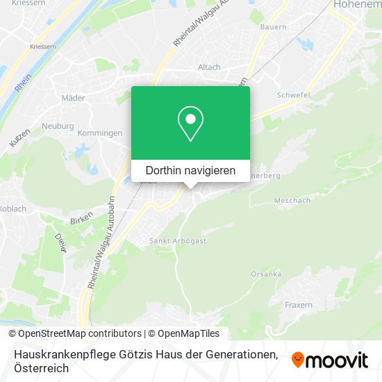 Hauskrankenpflege Götzis Haus der Generationen Karte