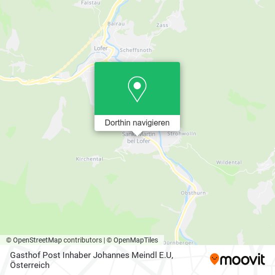 Gasthof Post Inhaber Johannes Meindl E.U Karte