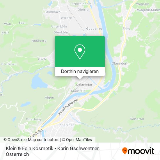 Klein & Fein Kosmetik - Karin Gschwentner Karte