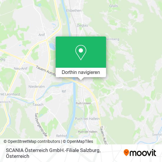 SCANIA Österreich GmbH.-Filiale Salzburg Karte