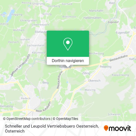 Schneller und Leupold Vertriebsbuero Oesterreich Karte