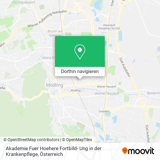 Akademie Fuer Hoehere Fortbild- Ung in der Krankenpflege Karte