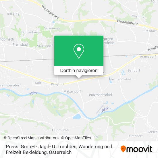 Pressl GmbH - Jagd- U. Trachten, Wanderung und Freizeit Bekleidung Karte