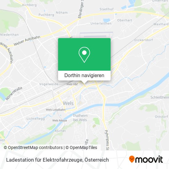 Ladestation für Elektrofahrzeuge Karte