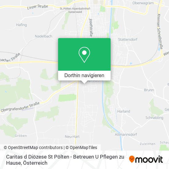 Caritas d Diözese St Pölten - Betreuen U Pflegen zu Hause Karte
