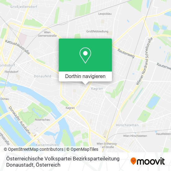 Österreichische Volkspartei Bezirksparteileitung Donaustadt Karte