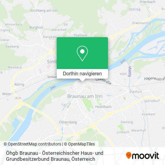 Öhgb Braunau - Österreichischer Haus- und Grundbesitzerbund Braunau Karte