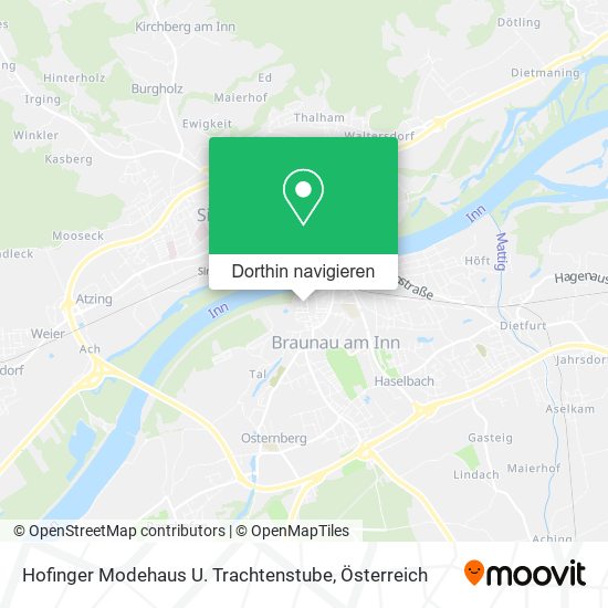 Hofinger Modehaus U. Trachtenstube Karte