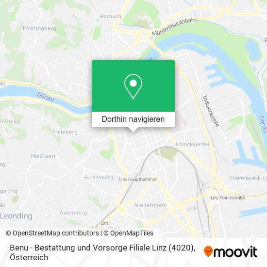 Benu - Bestattung und Vorsorge Filiale Linz (4020) Karte