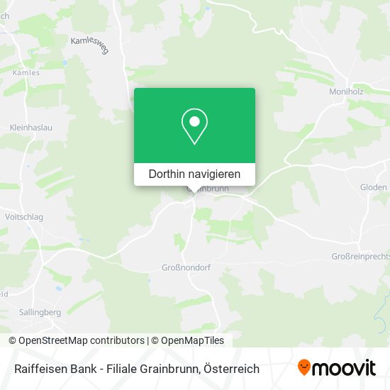 Raiffeisen Bank - Filiale Grainbrunn Karte