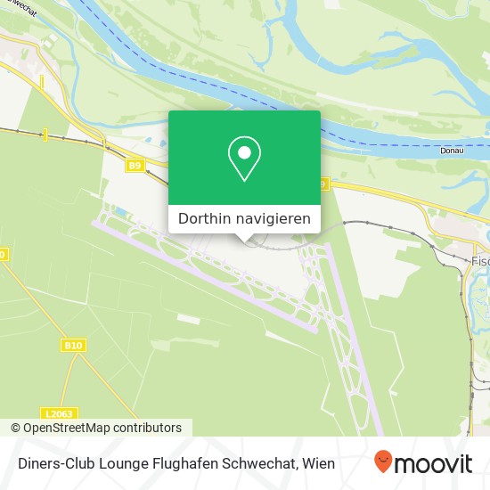 Diners-Club Lounge Flughafen Schwechat Karte