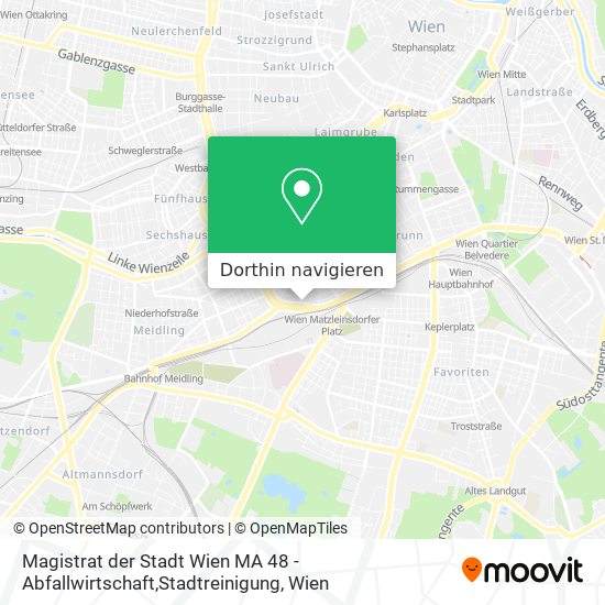 Magistrat der Stadt Wien MA 48 - Abfallwirtschaft,Stadtreinigung Karte