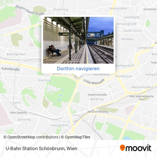 U-Bahn Station Schönbrunn Karte