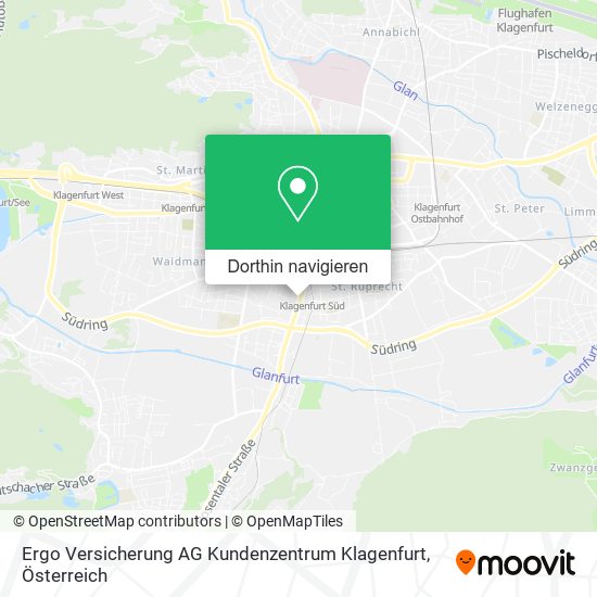 Ergo Versicherung AG Kundenzentrum Klagenfurt Karte