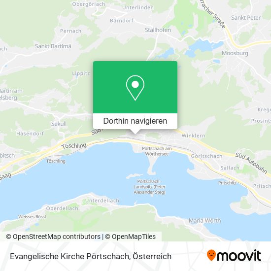 Evangelische Kirche Pörtschach Karte