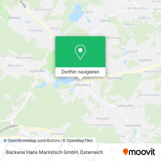 Bäckerei Hans Marinitsch GmbH Karte