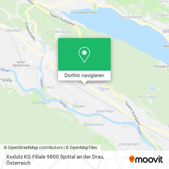 Xxxlutz KG Filiale 9800 Spittal an der Drau Karte