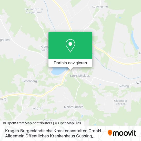 Krages-Burgenländische Krankenanstalten GmbH-Allgemein Öffentliches Krankenhaus Güssing Karte