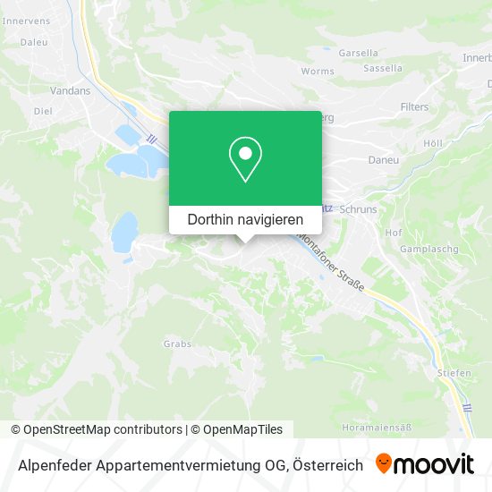 Alpenfeder Appartementvermietung OG Karte