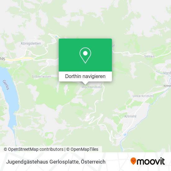 Jugendgästehaus Gerlosplatte Karte