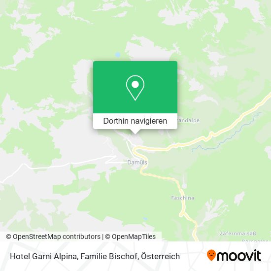 Hotel Garni Alpina, Familie Bischof Karte