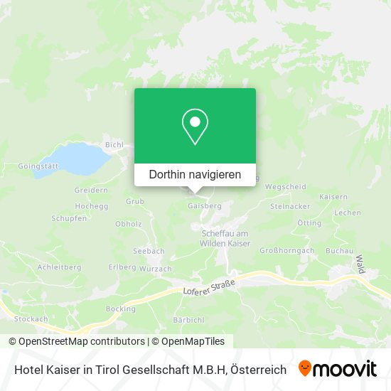 Hotel Kaiser in Tirol Gesellschaft M.B.H Karte