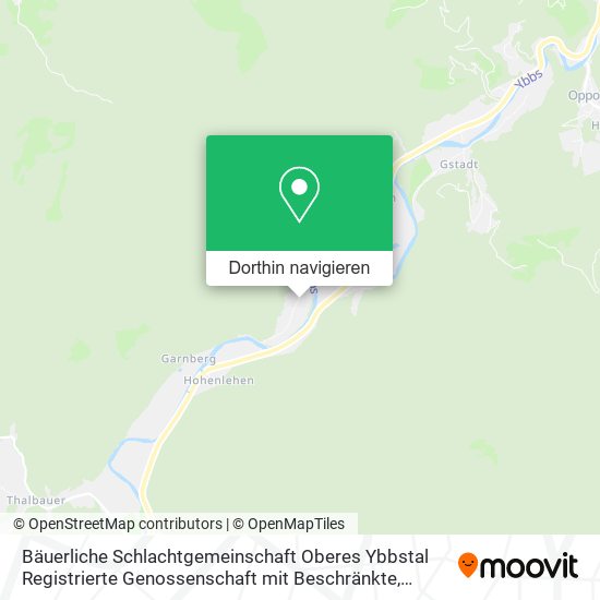 Bäuerliche Schlachtgemeinschaft Oberes Ybbstal Registrierte Genossenschaft mit Beschränkte Karte
