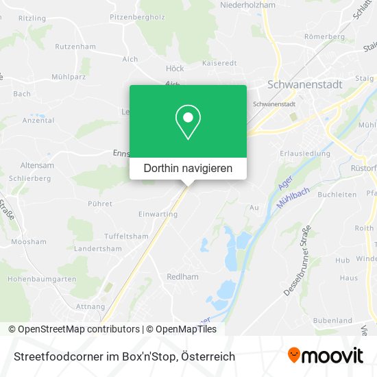 Streetfoodcorner im Box'n'Stop Karte