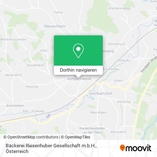 Bäckerei Riesenhuber Gesellschaft m.b.H. Karte