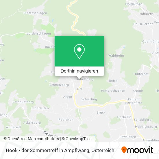 Hook - der Sommertreff in Ampflwang Karte
