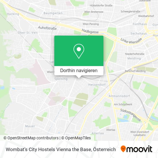Wombat's City Hostels Vienna the Base Karte