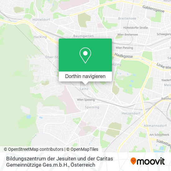 Bildungszentrum der Jesuiten und der Caritas Gemeinnützige Ges.m.b.H. Karte
