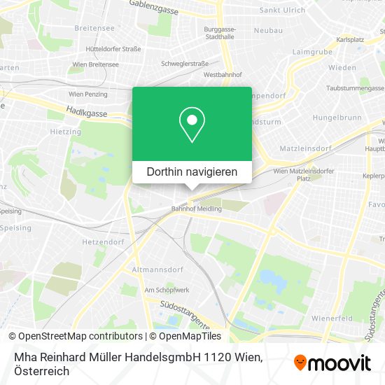 Mha Reinhard Müller HandelsgmbH 1120 Wien Karte