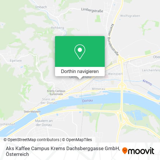 Aks Kaffee Campus Krems Dachsberggasse GmbH Karte