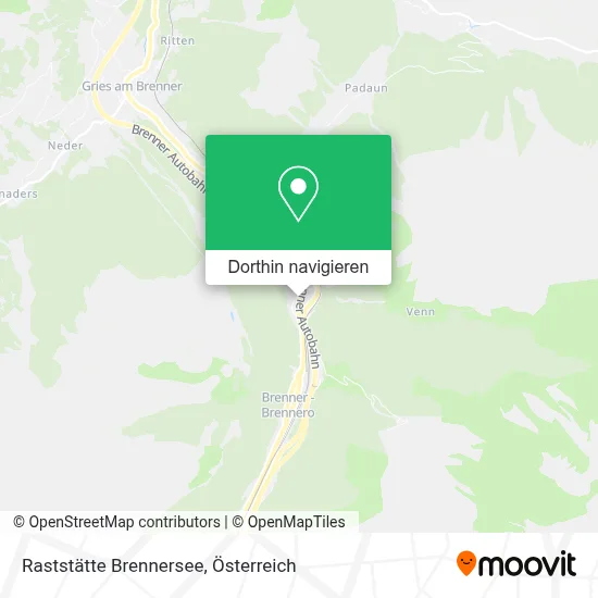 Raststätte Brennersee Karte