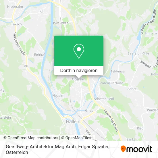 Geistlweg- Architektur Mag.Arch. Edgar Spraiter Karte