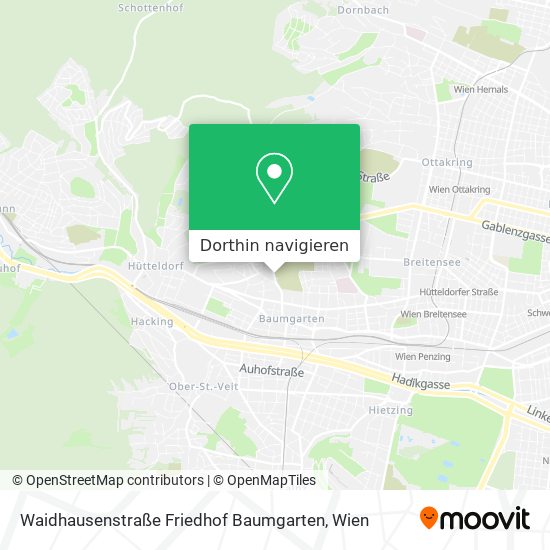 Waidhausenstraße Friedhof Baumgarten Karte