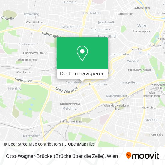 Otto-Wagner-Brücke (Brücke über die Zeile) Karte
