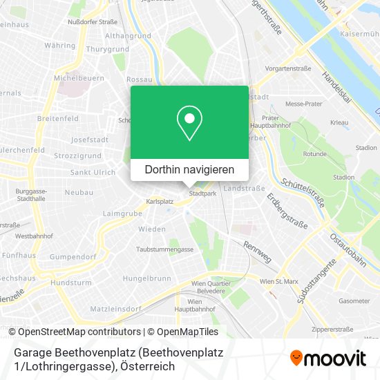 Garage Beethovenplatz (Beethovenplatz 1 / Lothringergasse) Karte