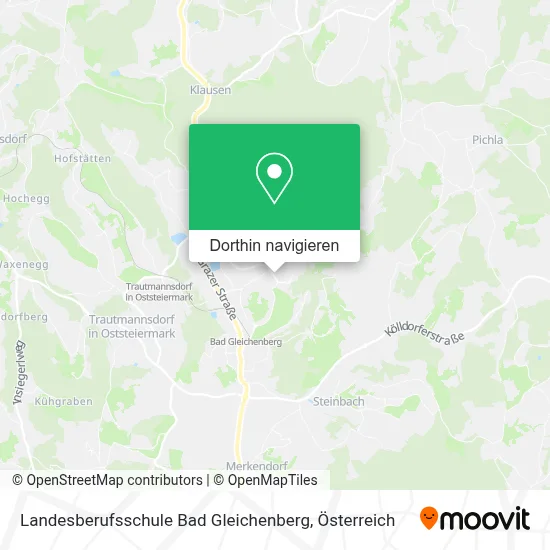 Landesberufsschule Bad Gleichenberg Karte